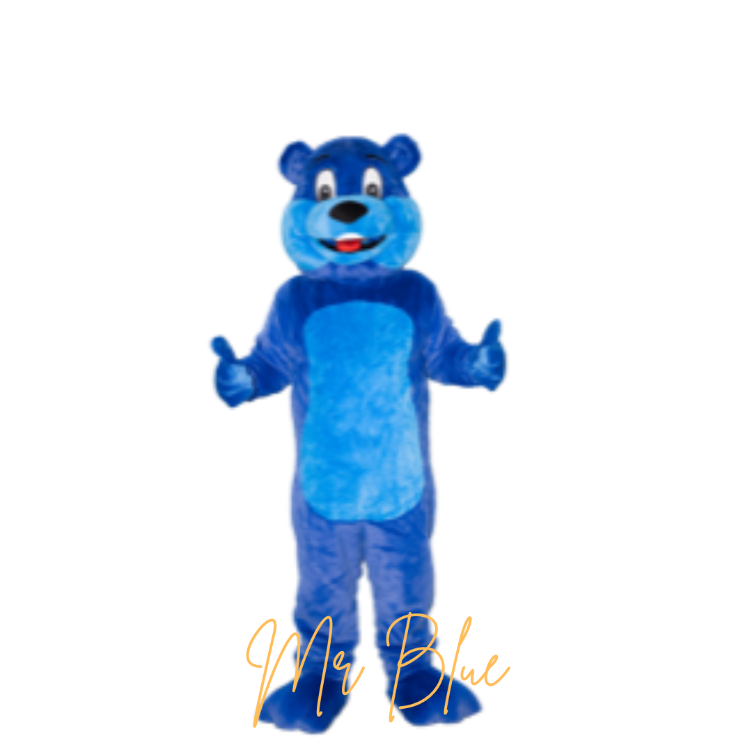 Mr Blue Mascotte Kids Challenge WorldCDF